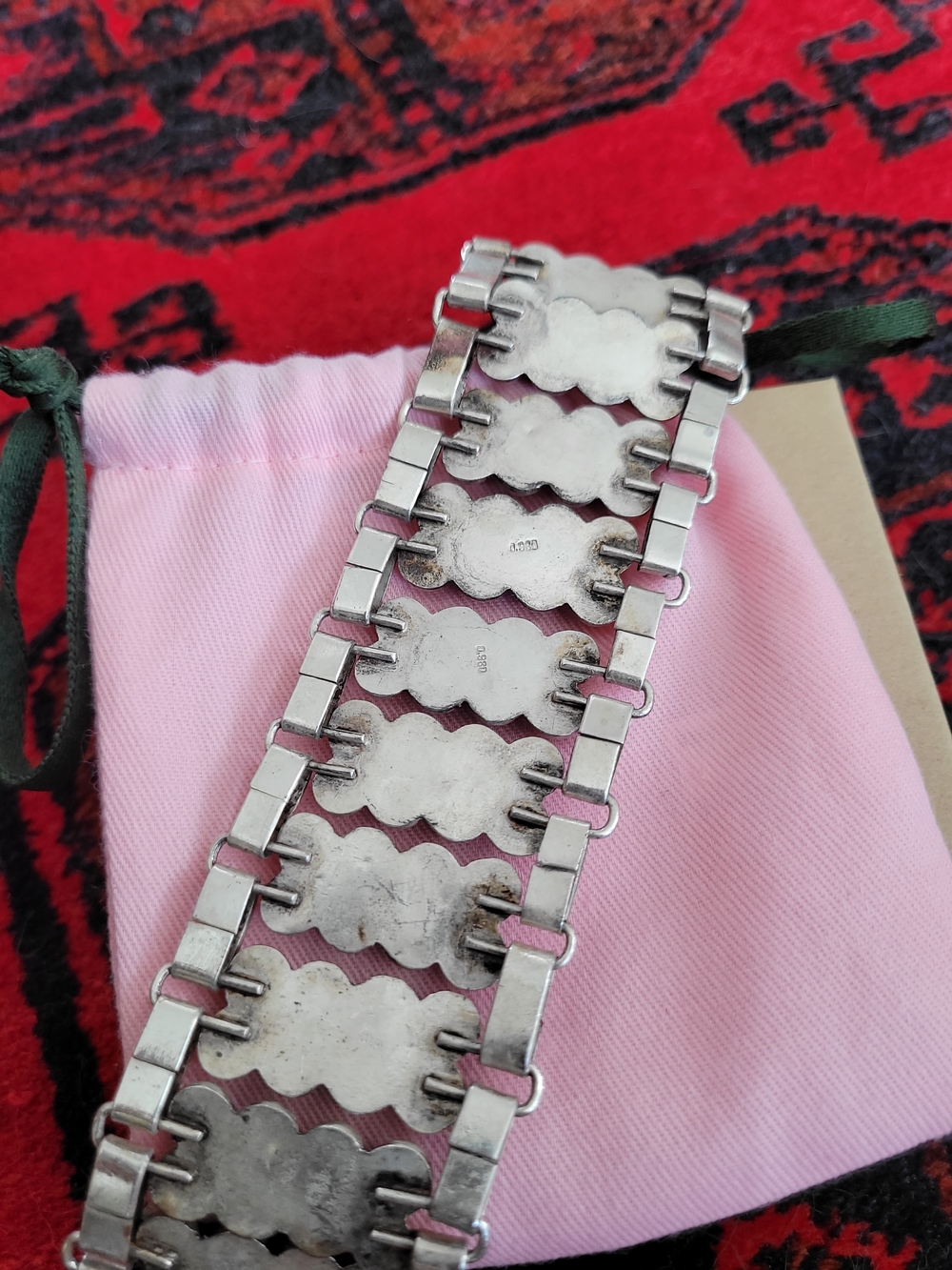 Sterling Silver Amethyst Accent Statement Bracelet - Purple - Picture 8 of 11